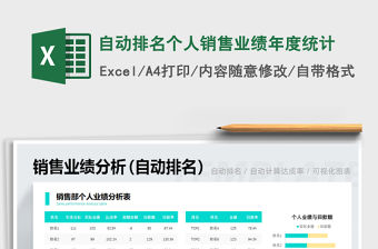 2021年自動排名個人銷售業績年度統計