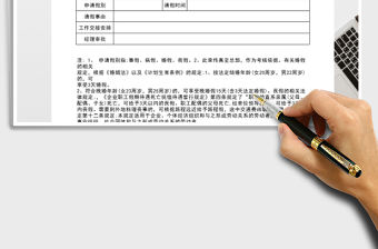 2021年員工請假申請表