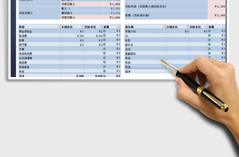 2021年個人理財收支表
