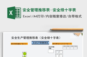 2021年安全管理推移表-安全綠十字表