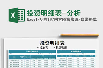 2021年投資明細表-分析免費下載
