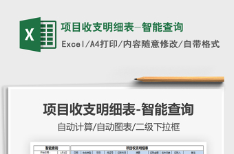 2021年項(xiàng)目收支明細(xì)表-智能查詢