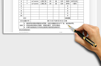 2021年投标货物清单表