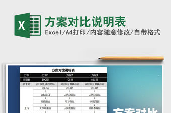2021年方案對(duì)比說(shuō)明表