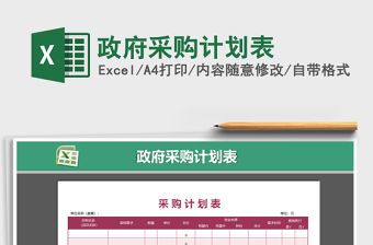 2021年政府采購計劃表