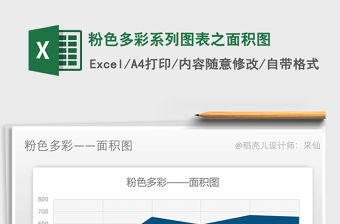 2021年粉色多彩系列圖表之面積圖