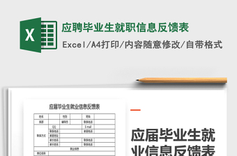 2021年應(yīng)聘畢業(yè)生就職信息反饋表