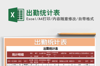2021年出勤統(tǒng)計表