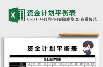 2021年資金計劃平衡表免費下載