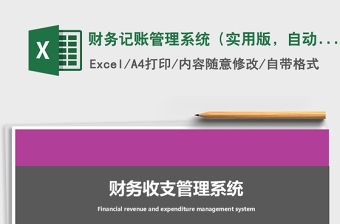 2021年財務記賬管理系統(tǒng)（實用版，自動統(tǒng)計）