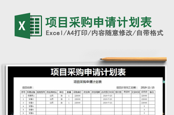 2021年項(xiàng)目采購(gòu)申請(qǐng)計(jì)劃表