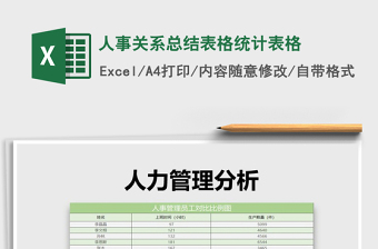 2021年人事關(guān)系總結(jié)表格統(tǒng)計表格