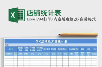 2021年店鋪統計表