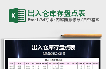 2021年出入倉庫存盤點表