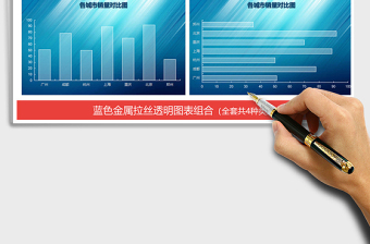 2021年藍色科技金屬圖表 財務金融營銷報表