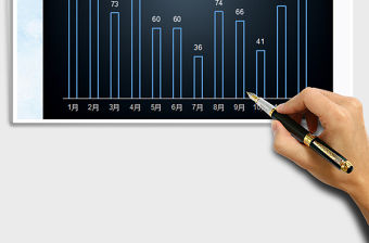2021年年終數量對比分析柱形圖表模板