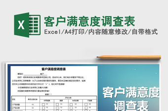 2021年客戶滿意度調查表