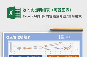 2021年收入支出明細表（可視圖表）免費下載