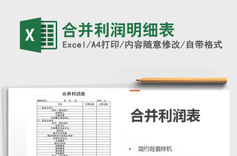 2021年合并利潤明細表