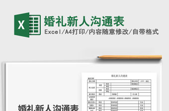 2021年婚禮新人溝通表