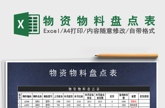 2021年物 資 物 料 盤 點(diǎn) 表