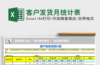 2021年客戶發(fā)貨月統(tǒng)計(jì)表