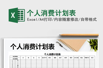 2021年個人消費計劃表