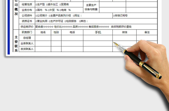 2021年供应商信息表