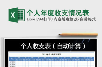2021年個人年度收支情況表