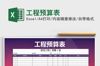 2021年工程預(yù)算表