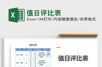 2021年值日評比表