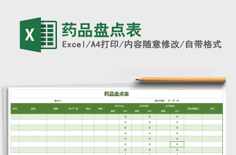 2022医院药房药品盘点表