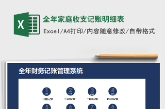 2021年全年家庭收支記賬明細表