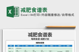 2021年減肥食譜表