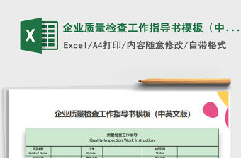 2021年企業質量檢查工作指導書模板（中英文版）免費下載