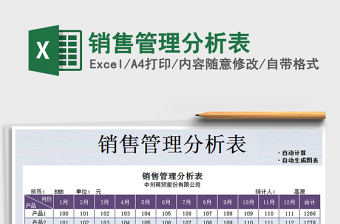 2021年銷(xiāo)售管理分析表