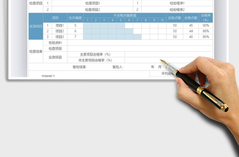 2021年产品质量检验评定表