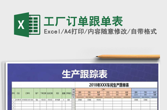2021年工廠訂單跟單表