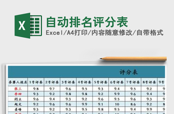 2021年自動(dòng)排名評(píng)分表