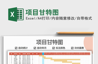2021年項目甘特圖