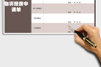 2021年物資報(bào)廢申請(qǐng)表