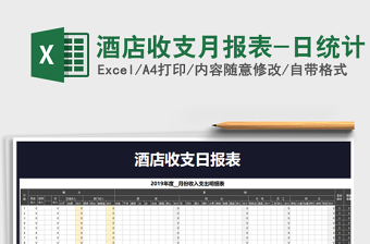 2021年酒店收支月報表-日統(tǒng)計