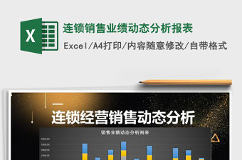 2021年連鎖銷售業績動態分析報表