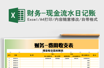 2021年財務(wù)-現(xiàn)金流水日記賬