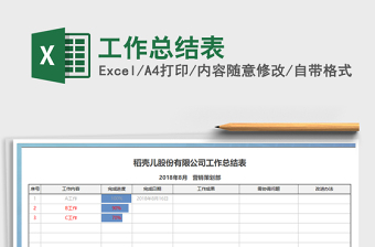 2021年工作總結表