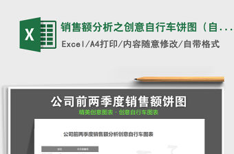 2021年銷售額分析之創(chuàng)意自行車餅圖（自動化圖表）