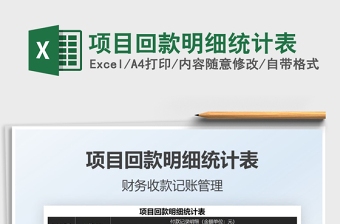2021年項目回款明細統(tǒng)計表