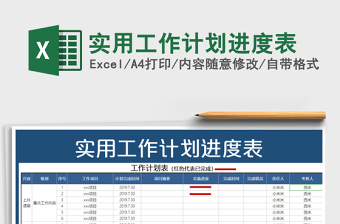 2021年實用工作計劃進度表