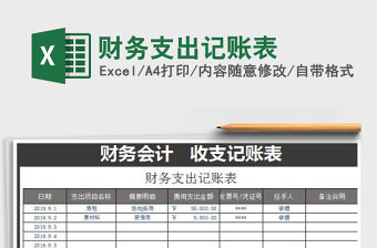 2021年財務支出記賬表