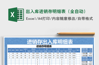 2021年出入庫進(jìn)銷存明細(xì)表（全自動(dòng)）